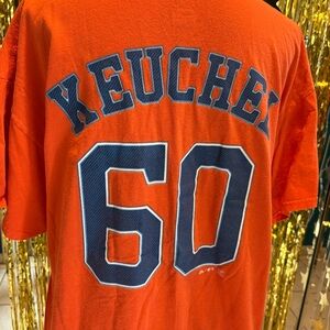 Majestic Men’s Houston Astros Orange Short Sleeve Tee T-Shirt GUC Keuchel No. 60